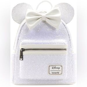 Loungefly White Sequin Backpack